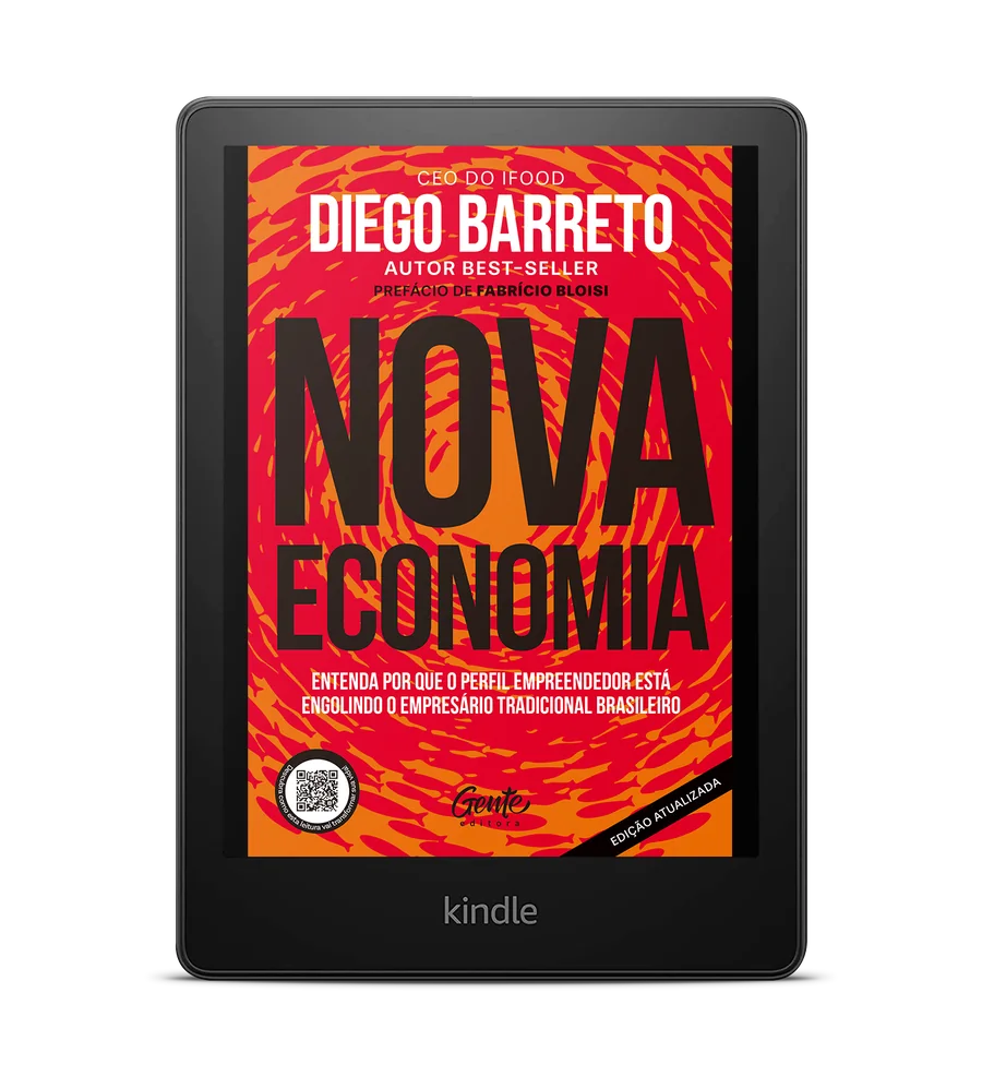 A Nova Economia, Edição Atualizada, aberto num Kindle